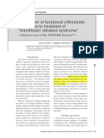 Application of Functional Orthodontic Appliances To Treatment of Mandibular Retrusion Syndrome PDF