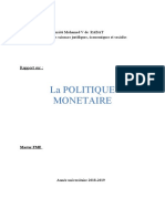 Politique Monétaire