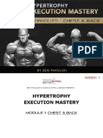 Hypertrophy Execution Mastery Module 1 Workouts Chest Back Week 1