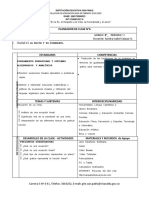 PLANEADOR DE CLASES N°5 La Recta y Su Pendiente