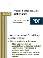 2 - Words, Sentences, and Dictionaries