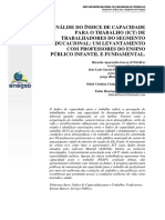 Análise Do Indice de Capacidade para Trab