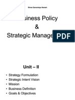 Business Policy Business Policy & & Strategic Management Strategic Management