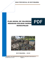 Plan Anual de Valorizacion Inorganico 