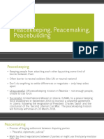 Peacekeeping Peacemaking Peacebuilding PPT