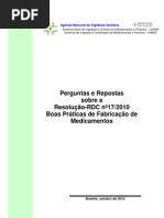 Perguntas e Respostas RDC N° 17 de 2010