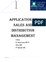 Application of Sales and Distribution Management