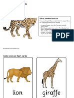 Savanah Animals Flashcards PDF