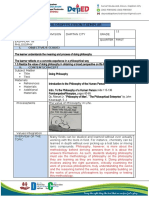 PHILOSOPHY WEEK A Day 1.3 LESSON EXEMPLARS