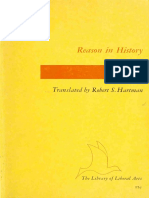 Georg W. F. Hegel, Robert S. Hartman (Transl.) - Reason in History. A General Introduction To The Philosophy of History - 1953