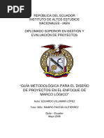 Guía Metodológica para El Diseño de Proyectos en El Enfoque de Marco Lógico - Tesis Investigacion Proyectos PDF