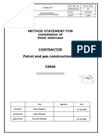 Method Statement For Installation of Steel Staircase