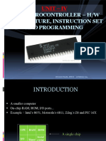 8 Bit Microcontroller - H/W Architecture, Instruction Set and Programming