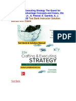 Crafting and Executing Strategy The Quest For Competitive Advantage 22e A. Thompson JR., Test Bank and Cases