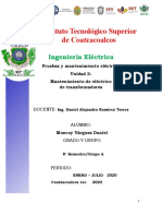 Unidad 2. Pruebas y Mantenimiento Electrico-Daniel Monroy Várguez