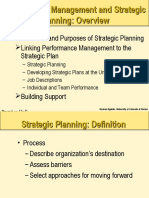 Definition and Purposes of Strategic Planning Linking Performance Management To The Strategic Plan