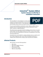 Industrial System 800xa: IT System Version 5.0 SP2 Rev E Installation Instruction