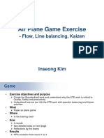 Air Plane Game Exercise: - Flow, Line Balancing, Kaizen