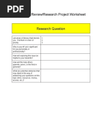 Cassidy - Literature Review - Research Project Worksheet