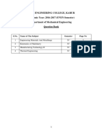 V.S.B. Engineering College, Karur Academic Year: 2016-2017 (EVEN Semester) Department of Mechanical Engineering Question Bank