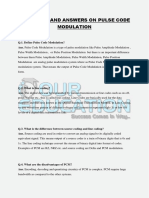 Questions and Answers On Pulse Code Modulation