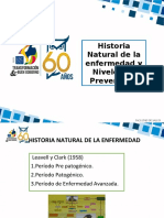 Historia Natural Enfer. Niveles de Prevención