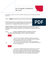 The JLPT Summary N1-N5