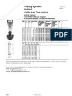 GF Piping Systems Datasheet Variable Area Flow Meters