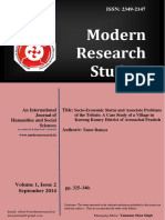 Modern Research Studies Modern Research Studies: Issn: ISSN: 2349-2147