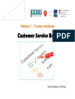 Customer Service Basic: Module 1: Trainee Handouts Module 1: Trainee Handouts