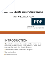 Water and Waste Water Engineering: Dry Weather Flow