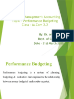 31st March Performance Budgeting