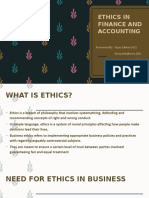 Ethics in Finance and Accounting