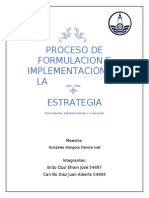 Proceso de Formulacion e Implementacion de La Estrategia