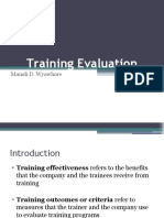 Training Evaluation: Manali D. Wyawhare