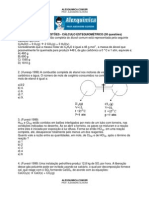 Físico-Química - Cálculo Estequiométrico (30 Questões)