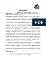 Reseña Crítica Del Manifiesto Comunista, Oscar Gallegos