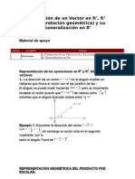 Definición de Un Vector en R2, R3 (Interpretación Geométrica) y Su Generalización en RN