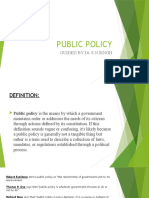 Public Policy: Guided by Dr. S.N.Singh