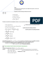 TYPE IV - Intergrating Factor by Inspection