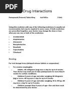 Drug Interactions: Pantoprazole (Protonix) Tablet 40mg Acid Reflux 2 Daily