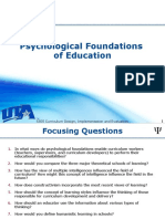 Psychological Foundations of Education: 6 Topic