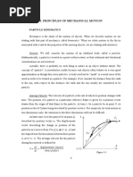 I. Principles of Mechanical Motion: Particle Kinematics