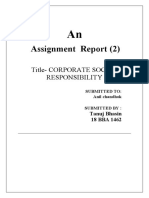 Assignment Report (2) : Title-Corporate Social Responsibility