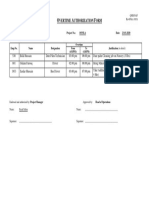 Vertime Uthorization ORM: Project Name: WRM/105/SLA Project No.: 105/SLA Date: 23-03-2020