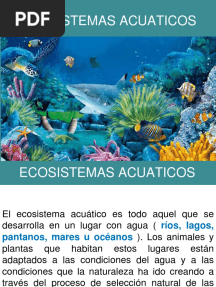 Ecosistemas Acuáticos 