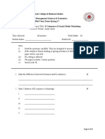 Imperial College of Business Studies School of Management Sciences & Economics Mid-Term Exam Spring-17