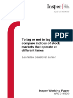 To Lag or Not To Lag? How To Compare Indices of Stock Markets That Operate at Different Times