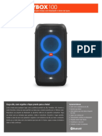 JBL PartyBox 100 Spec Sheet Portuguese (Brazil)