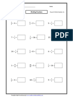 Dividing Fractions: Student Name: - Score